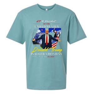 President Donald Trump Inauguration Day 2025 47th Usa Flag Sueded Cloud Jersey T-Shirt