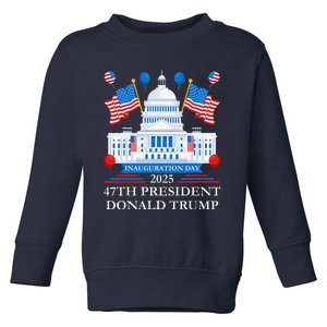 President Donald Trump Inauguration Day 2025 Memorabilia Toddler Sweatshirt