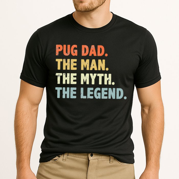 Pug dad The Man Myth Legend Father’s day gift for Papa Cooling Performance Crew T-Shirt