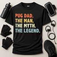 Pug dad The Man Myth Legend Father’s day gift for Papa Cooling Performance Crew T-Shirt