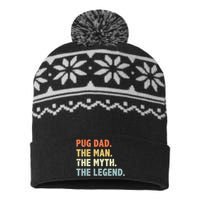 Pug dad The Man Myth Legend Father’s day gift for Papa USA-Made Snowflake Beanie