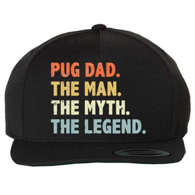 Pug dad The Man Myth Legend Father’s day gift for Papa Wool Snapback Cap