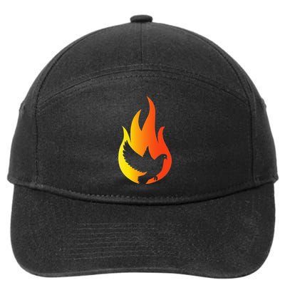 Pentecost Doves Tongues Fire Flame Holy Spirit Catholic 7-Panel Snapback Hat