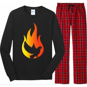 Pentecost Doves Tongues Fire Flame Holy Spirit Catholic Long Sleeve Pajama Set