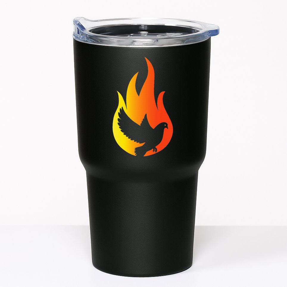 Pentecost Doves Tongues Fire Flame Holy Spirit Catholic Tumbler