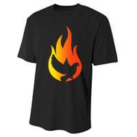 Pentecost Doves Tongues Fire Flame Holy Spirit Catholic Performance Sprint T-Shirt