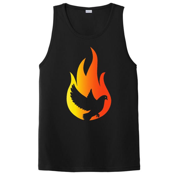 Pentecost Doves Tongues Fire Flame Holy Spirit Catholic PosiCharge Competitor Tank