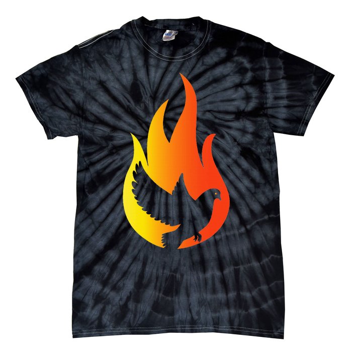 Pentecost Doves Tongues Fire Flame Holy Spirit Catholic Tie-Dye T-Shirt