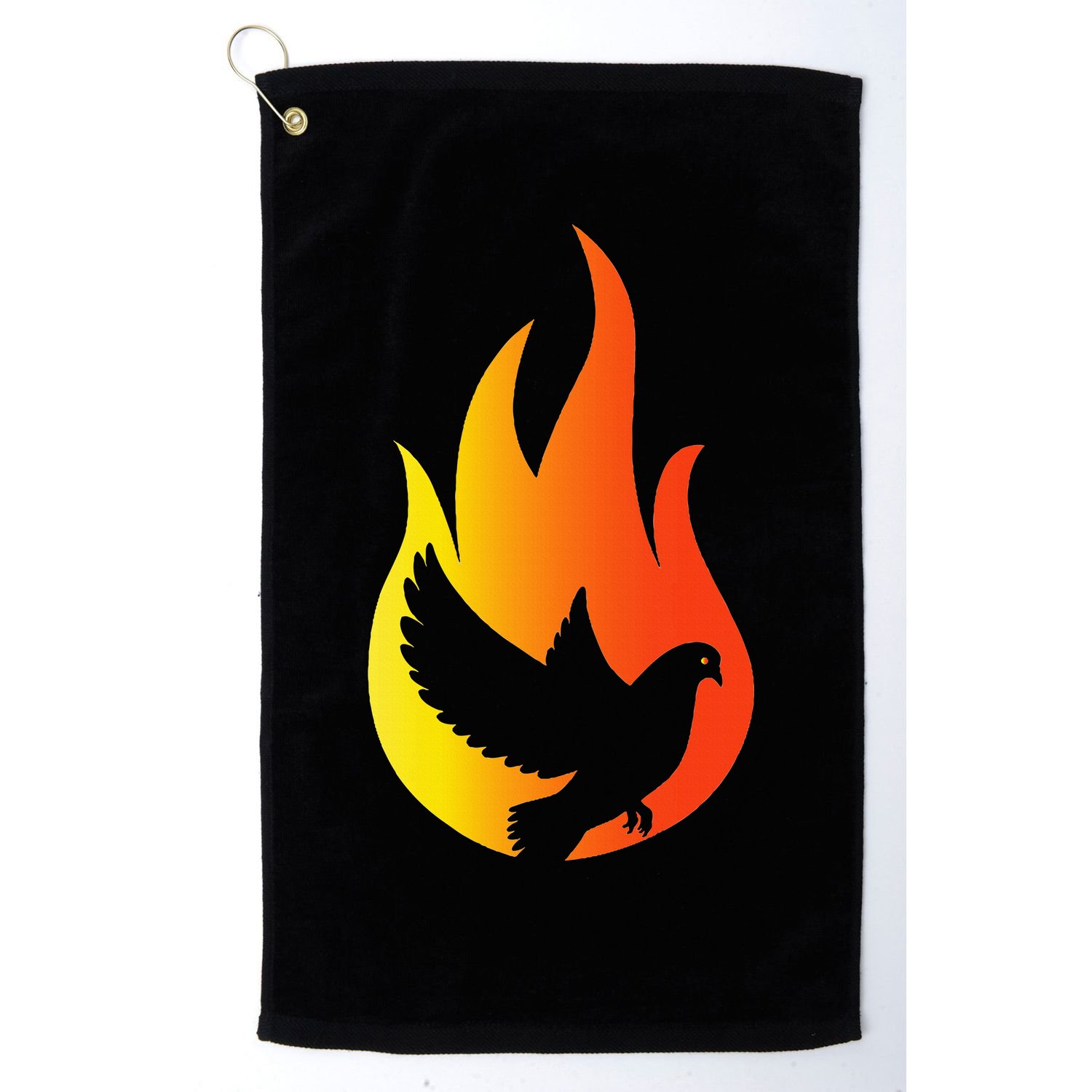 Pentecost Doves Tongues Fire Flame Holy Spirit Catholic Golf Towel