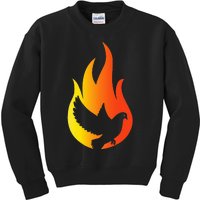 Pentecost Doves Tongues Fire Flame Holy Spirit Catholic Kids Sweatshirt