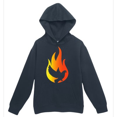 Pentecost Doves Tongues Fire Flame Holy Spirit Catholic Urban Pullover Hoodie