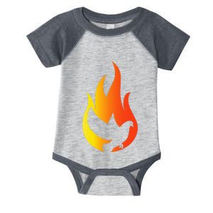 Pentecost Doves Tongues Fire Flame Holy Spirit Catholic Infant Baby Jersey Bodysuit