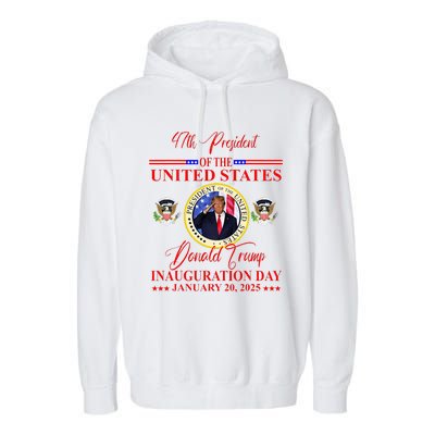 President Donald Trump Inauguration Day 2025 Garment-Dyed Fleece Hoodie