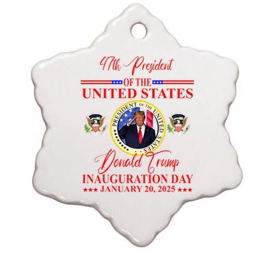 President Donald Trump Inauguration Day 2025 Ceramic Star Ornament