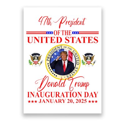 President Donald Trump Inauguration Day 2025 Poster