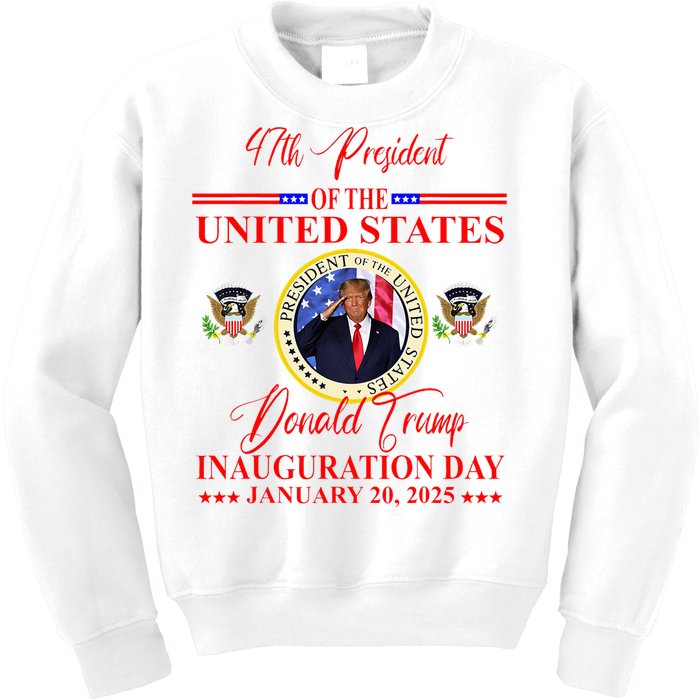 President Donald Trump Inauguration Day 2025 Kids Sweatshirt