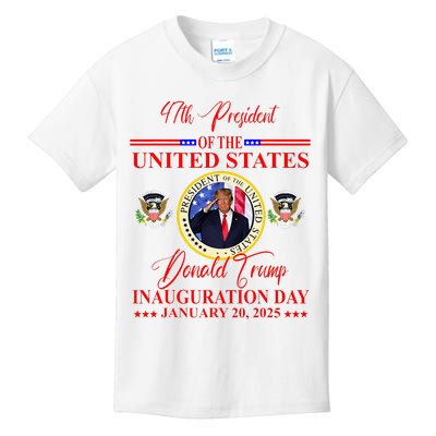 President Donald Trump Inauguration Day 2025 Kids T-Shirt