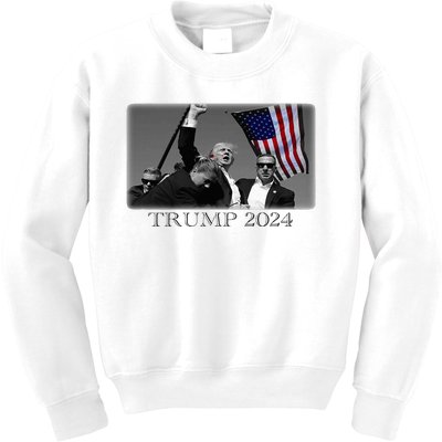 President Donald Trump 2024 Failed Attempt Usa Patriotic Kids Sweatshirt