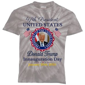 President Donald Trump Inauguration Day 2025 Kids Tie-Dye T-Shirt