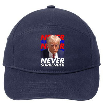 President Donald Trump 2024 Never Surrender Fingerprint USA 7-Panel Snapback Hat