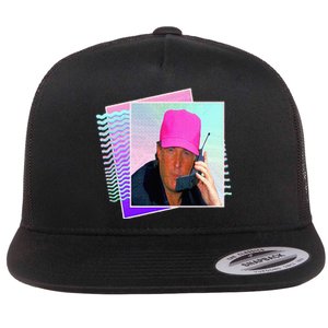 President Donald Trump Retro 80s 90s Graphic Flat Bill Trucker Hat