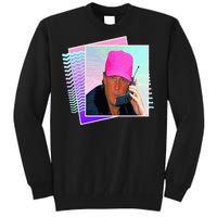 President Donald Trump Retro 80s 90s Graphic Tall Sweatshirt