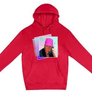 President Donald Trump Retro 80s 90s Graphic Premium Pullover Hoodie