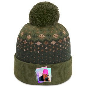 President Donald Trump Retro 80s 90s Graphic The Baniff Cuffed Pom Beanie