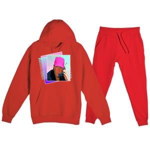 President Donald Trump Retro 80s 90s Graphic Premium Hooded Sweatsuit Set