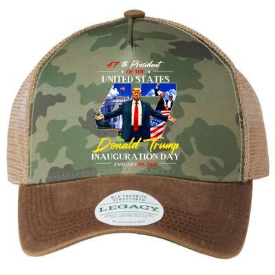 President Donald Trump Inauguration Day 2025 Photo Memorabilia Legacy Tie Dye Trucker Hat