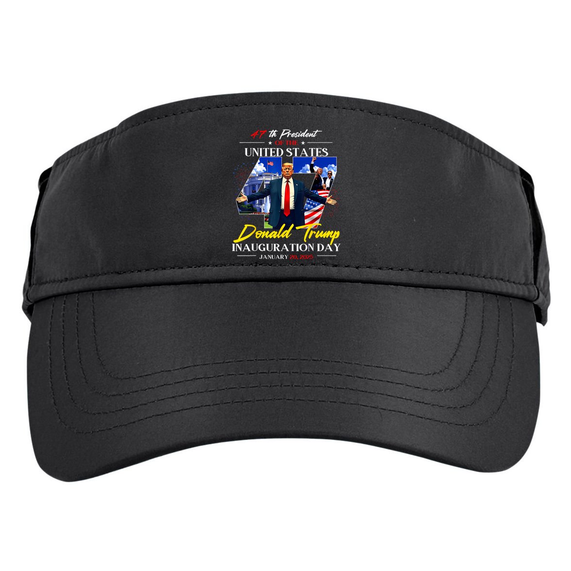President Donald Trump Inauguration Day 2025 Photo Memorabilia Adult Drive Performance Visor