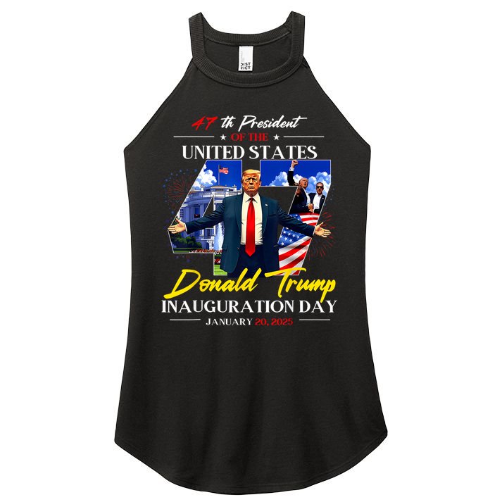 President Donald Trump Inauguration Day 2025 Photo Memorabilia Women's Perfect Tri Rocker Tank