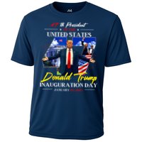 President Donald Trump Inauguration Day 2025 Photo Memorabilia Cooling Performance Crew T-Shirt