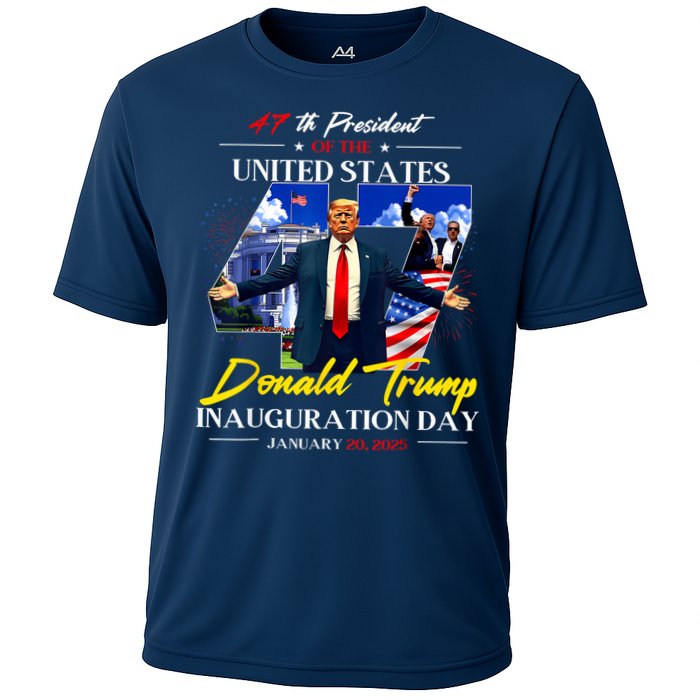 President Donald Trump Inauguration Day 2025 Photo Memorabilia Cooling Performance Crew T-Shirt