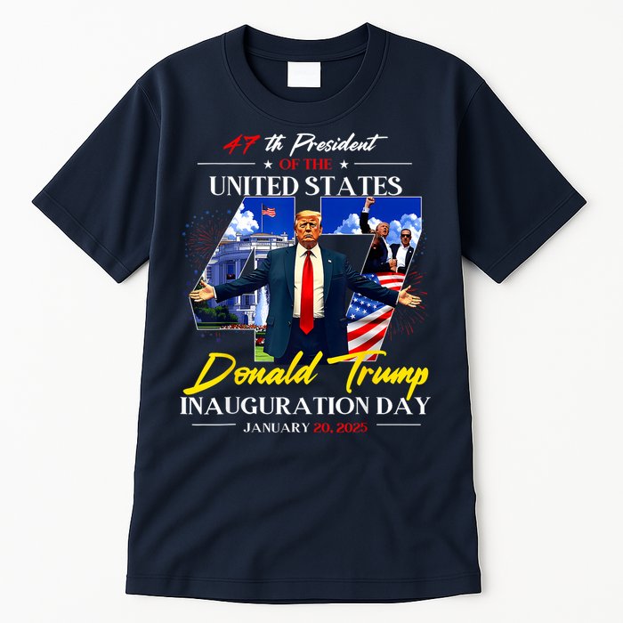 President Donald Trump Inauguration Day 2025 Photo Memorabilia Tall T-Shirt