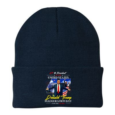 President Donald Trump Inauguration Day 2025 Photo Memorabilia Beanie