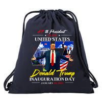 President Donald Trump Inauguration Day 2025 Photo Memorabilia Drawstring Bag