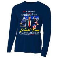 President Donald Trump Inauguration Day 2025 Photo Memorabilia Cooling Performance Long Sleeve Crew