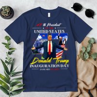President Donald Trump Inauguration Day 2025 Photo Memorabilia Premium T-Shirt