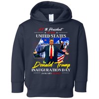 President Donald Trump Inauguration Day 2025 Photo Memorabilia Toddler Hoodie