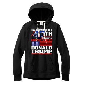 President Donald Trump Inauguration Day 2025 Memorabilia Women's Fleece Hoodie