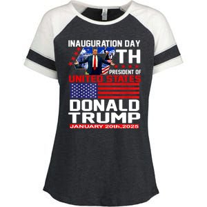 President Donald Trump Inauguration Day 2025 Memorabilia Enza Ladies Jersey Colorblock Tee