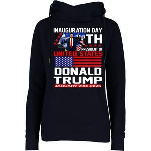 President Donald Trump Inauguration Day 2025 Memorabilia Womens Funnel Neck Pullover Hood