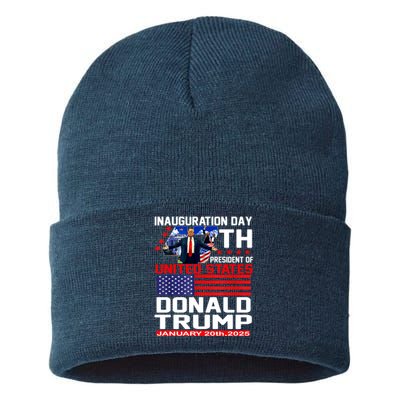 President Donald Trump Inauguration Day 2025 Memorabilia Sustainable Knit Beanie