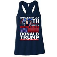 President Donald Trump Inauguration Day 2025 Memorabilia Women's Racerback Tank