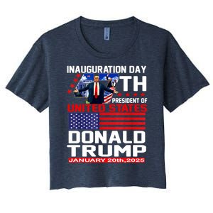 President Donald Trump Inauguration Day 2025 Memorabilia Women's Crop Top Tee