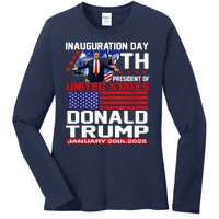 President Donald Trump Inauguration Day 2025 Memorabilia Ladies Long Sleeve Shirt