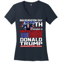 President Donald Trump Inauguration Day 2025 Memorabilia Women's V-Neck T-Shirt