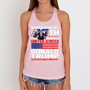 President Donald Trump Inauguration Day 2025 Memorabilia Women's Knotted Racerback Tank