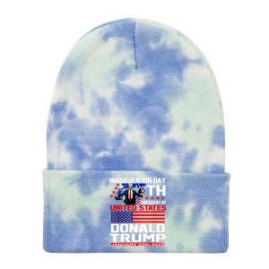 President Donald Trump Inauguration Day 2025 Memorabilia Tie Dye 12in Knit Beanie